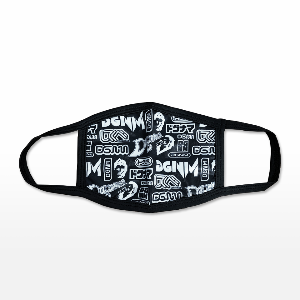 ドグ生オリジナルマスク ブラック × ロゴパターン