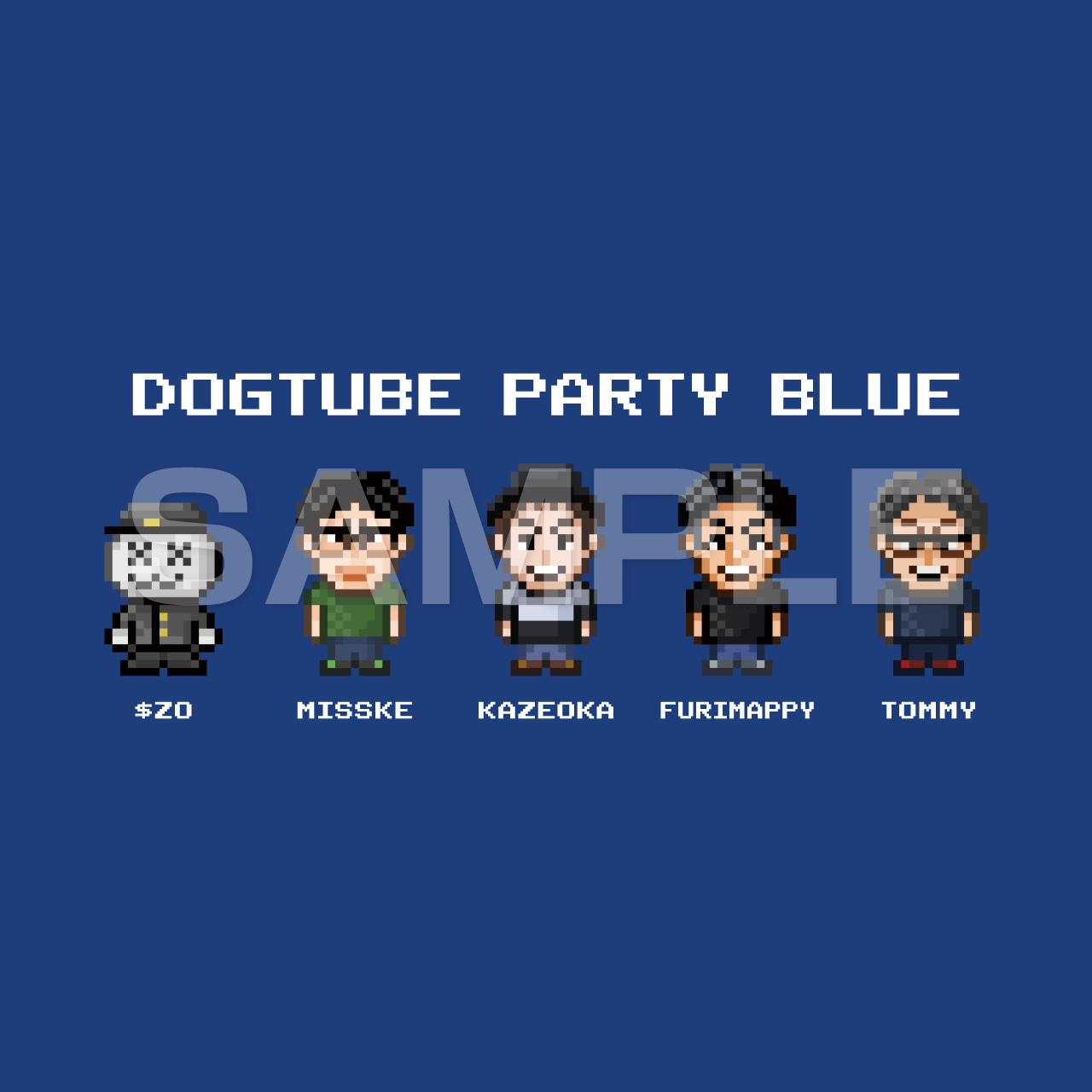 DOGNAMA PARTY BLUE Tシャツ
