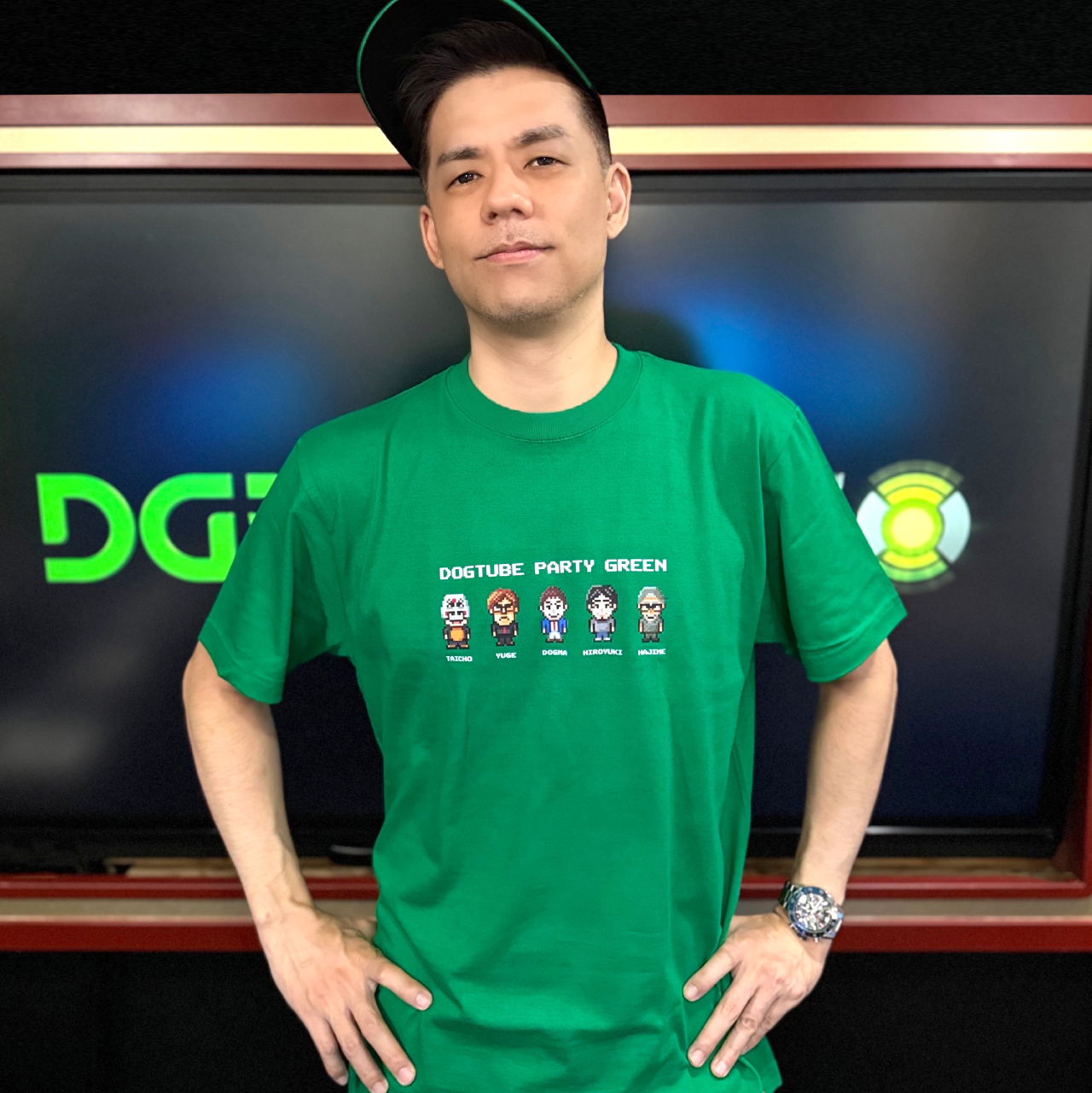 DOGNAMA PARTY GREEN Tシャツ